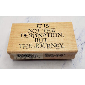 Inkadinkado It Is Not The Destination But The Journey Wood Mounted Rubber Stamp